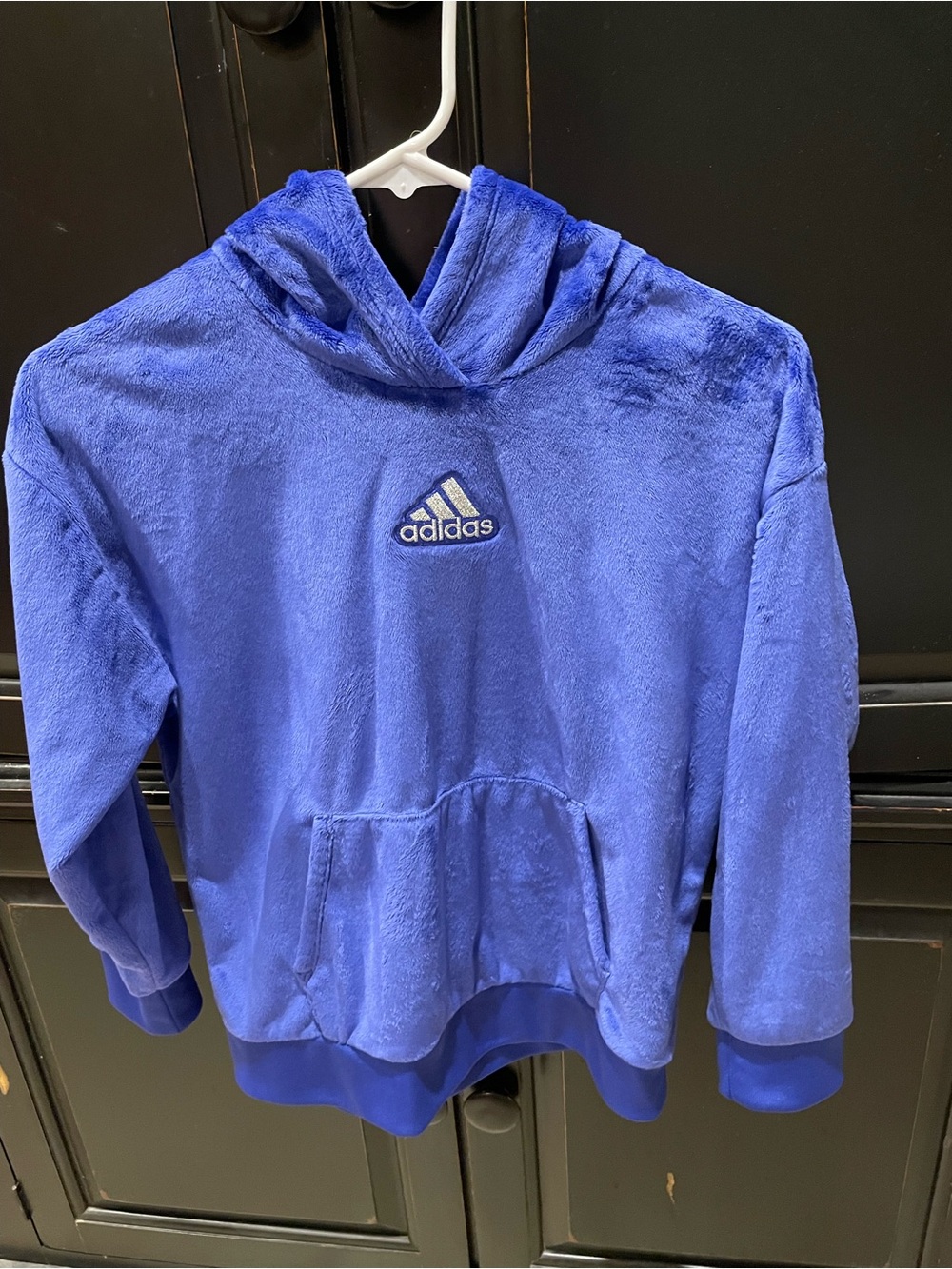 Girls Size L 14 Adidas pullover hoodie dark blue